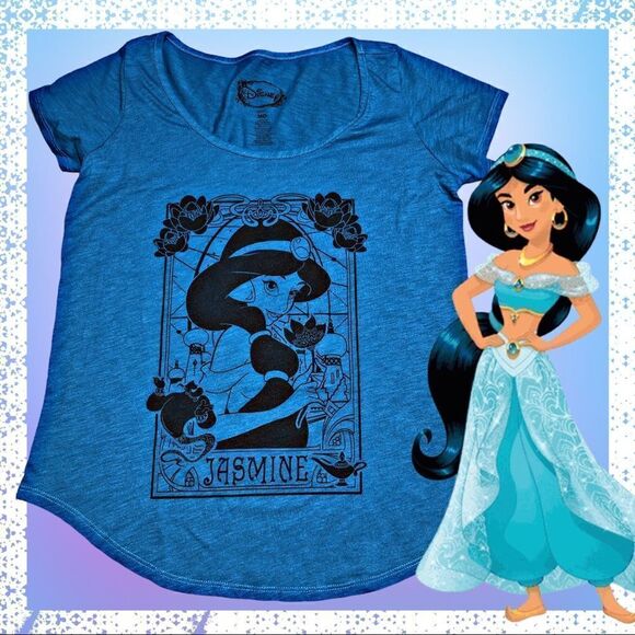 Tops - Disney Jasmine Blue Short Sleeve Tee M